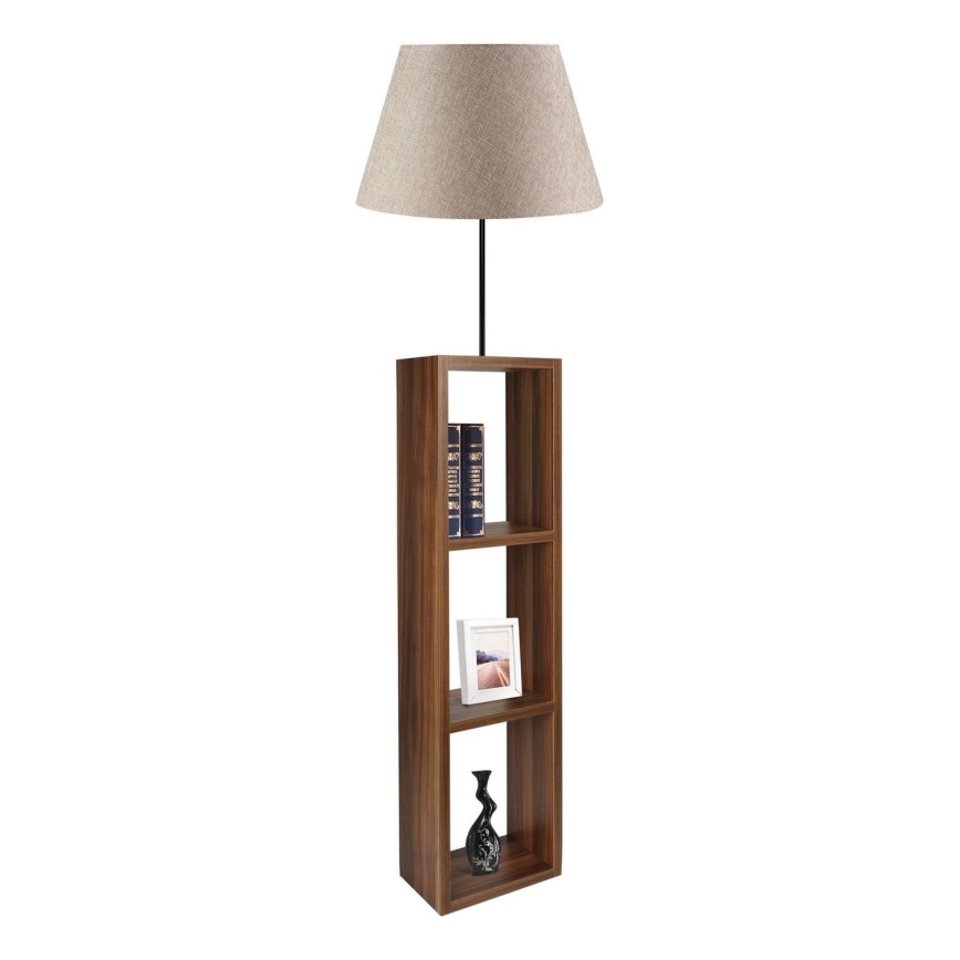 Lampa stojąca AYD 1xE27/40W/230V brązowa/szara