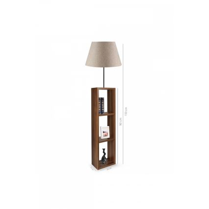 Lampa stojąca AYD 1xE27/40W/230V brązowa/szara