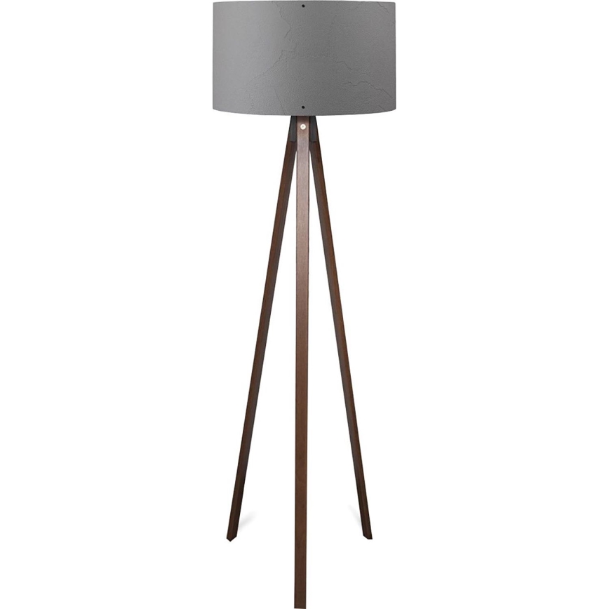 Lampa stojąca AYD 1xE27/40W/230V brązowa/szara