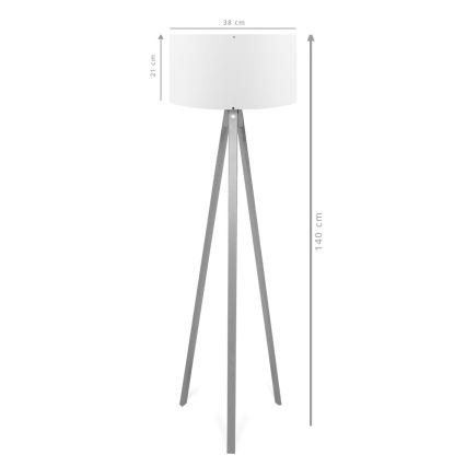 Lampa stojąca AYD 1xE27/40W/230V brązowa/szara