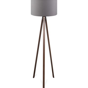 Lampa stojąca AYD 1xE27/40W/230V brązowa/szara