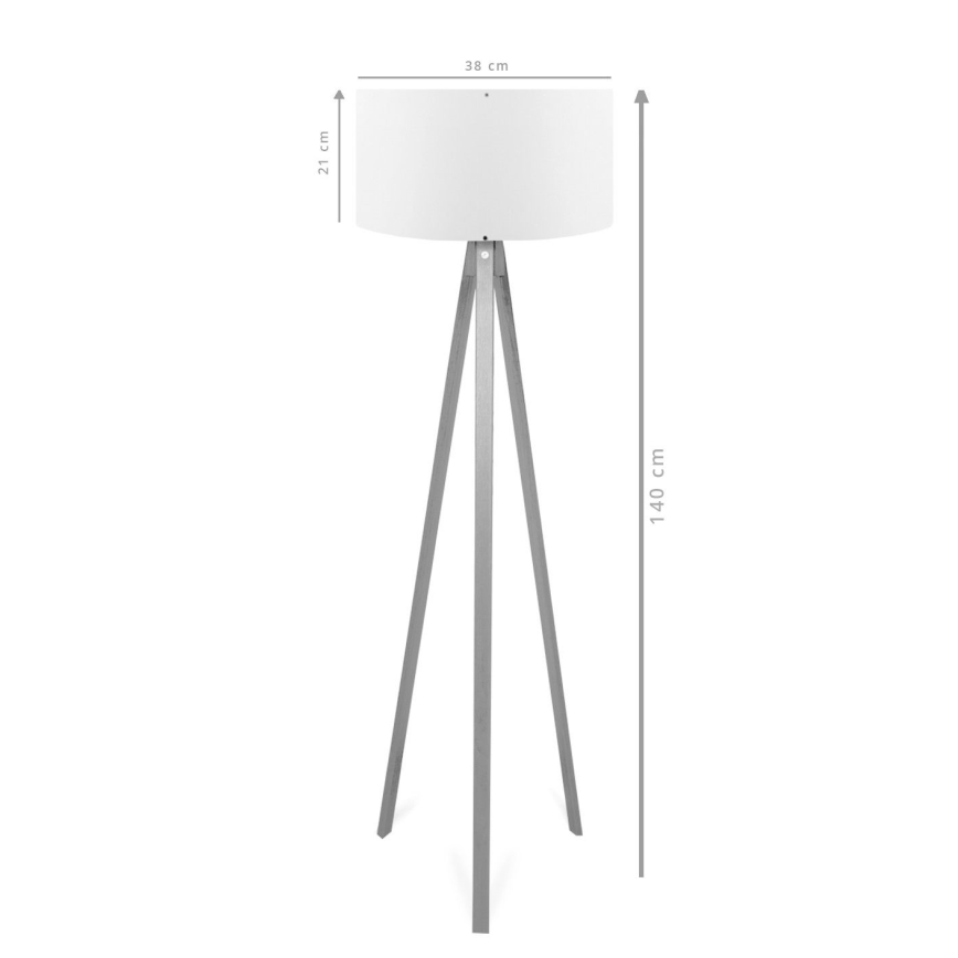 Lampa stojąca AYD 1xE27/40W/230V brązowa/szara