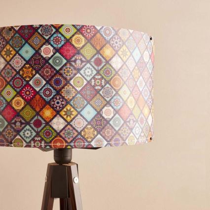 Lampa stojąca AYD 1xE27/40W/230V brązowa/wielobarwna