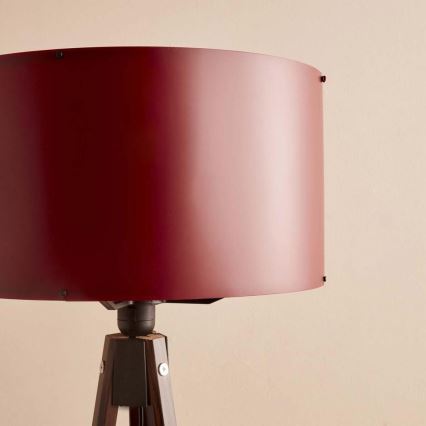 Lampa stojąca AYD 1xE27/40W/230V brązowo-czerwona