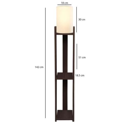 Lampa stojąca AYD 1xE27/40W/230V brązowo-kremowa