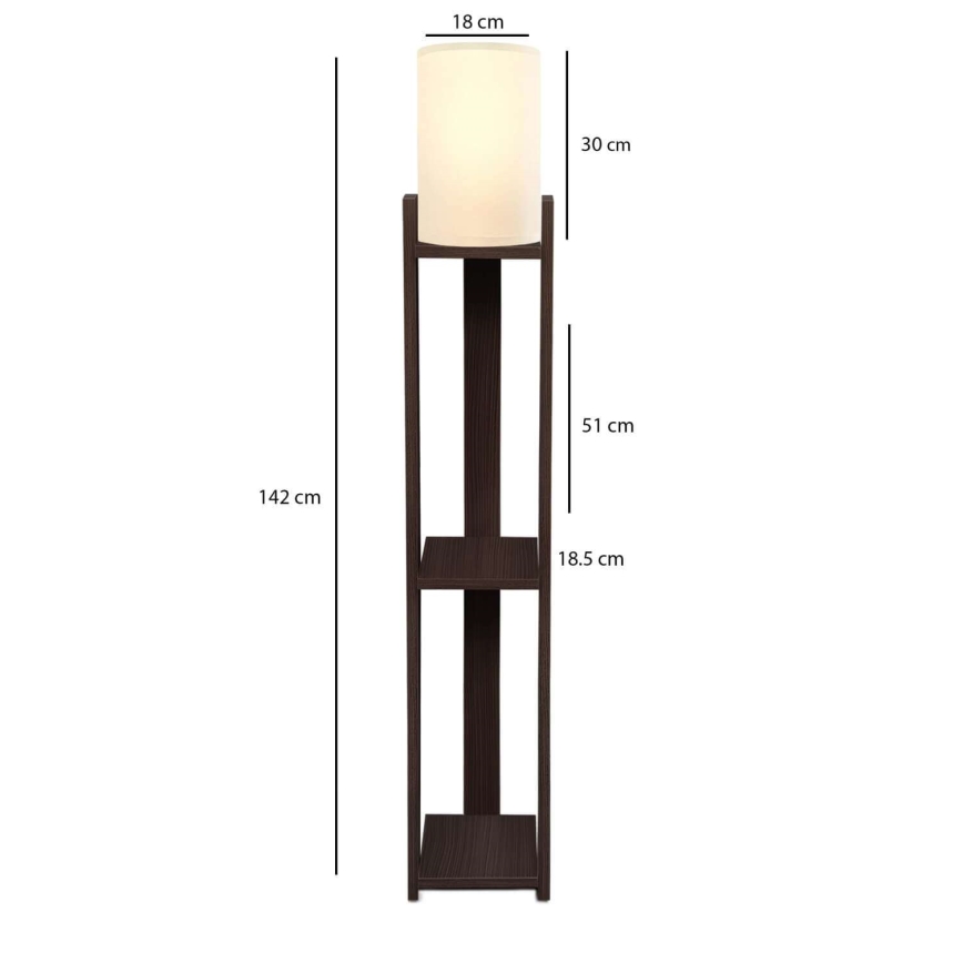 Lampa stojąca AYD 1xE27/40W/230V brązowo-kremowa