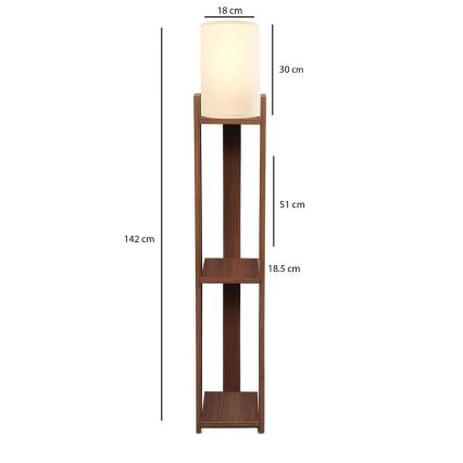 Lampa stojąca AYD 1xE27/40W/230V brązowo-kremowa