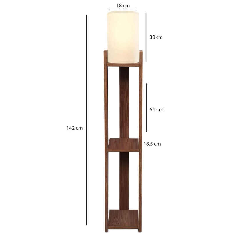 Lampa stojąca AYD 1xE27/40W/230V brązowo-kremowa