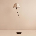 Lampa stojąca AYD 1xE27/40W/230V czarna/beżowa