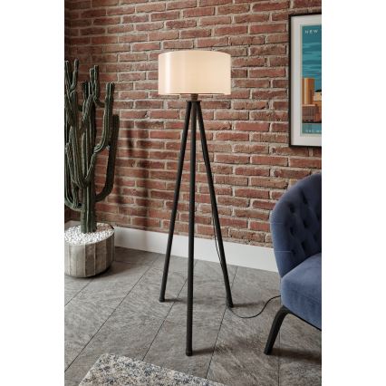 Lampa stojąca AYD 1xE27/40W/230V czarna/biała
