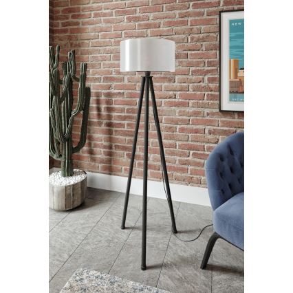 Lampa stojąca AYD 1xE27/40W/230V czarna/biała
