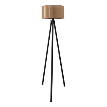 Lampa stojąca AYD 1xE27/40W/230V czarna/brązowa