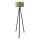 Lampa stojąca AYD 1xE27/40W/230V czarna/brązowa