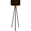 Lampa stojąca AYD 1xE27/40W/230V czarna/brązowa