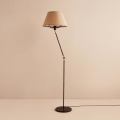 Lampa stojąca AYD 1xE27/40W/230V czarna/brązowa