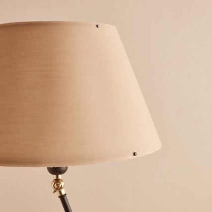 Lampa stojąca AYD 1xE27/40W/230V czarna/brązowa