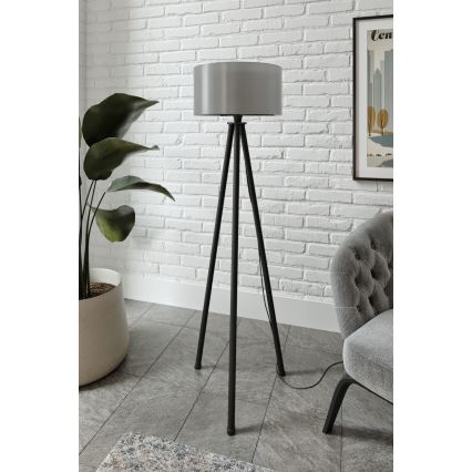 Lampa stojąca AYD 1xE27/40W/230V czarna/szara