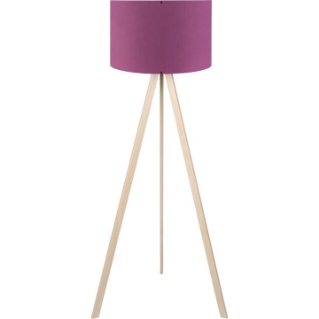 Lampa stojąca AYD 1xE27/40W/230V fioletowa/beżowa