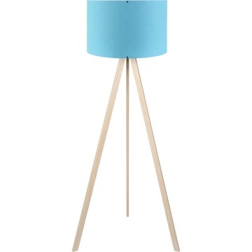 Lampa stojąca AYD 1xE27/40W/230V niebieska/beżowa