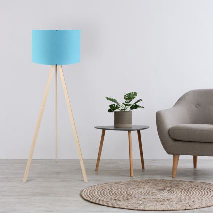Lampa stojąca AYD 1xE27/40W/230V niebieska/beżowa