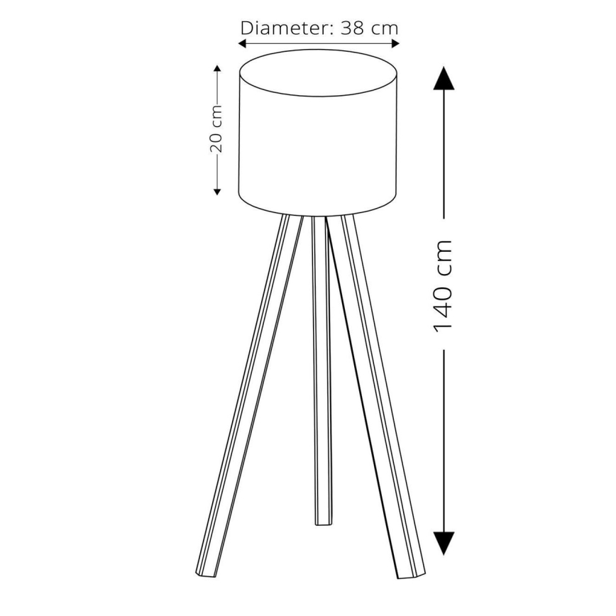 Lampa stojąca AYD 1xE27/40W/230V niebieska/beżowa