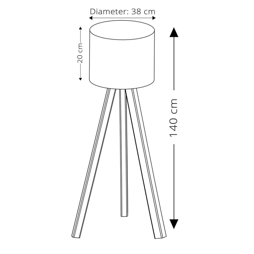 Lampa stojąca AYD 1xE27/40W/230V niebieska/brązowa