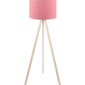 Lampa stojąca AYD 1xE27/40W/230V różowa/beżowa