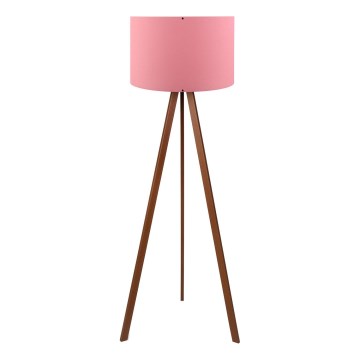 Lampa stojąca AYD 1xE27/40W/230V różowa/brązowa