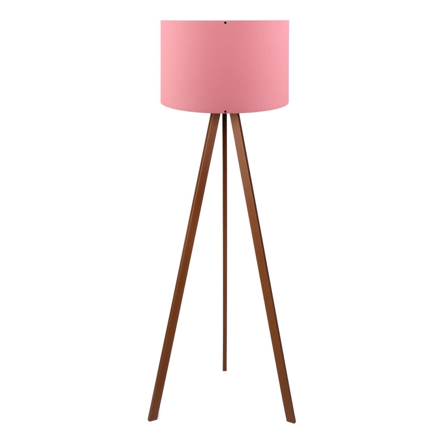 Lampa stojąca AYD 1xE27/40W/230V różowa/brązowa