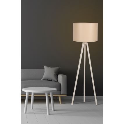 Lampa stojąca AYD 1xE27/60W/230V kremowa/beżowa