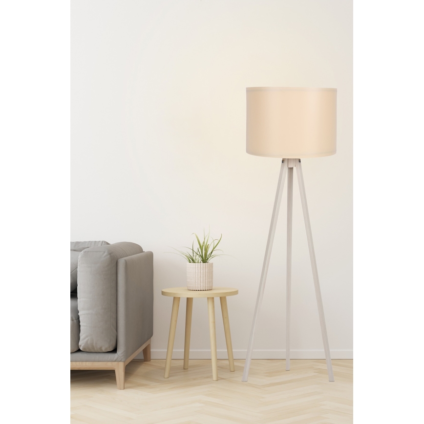 Lampa stojąca AYD 1xE27/60W/230V kremowa/beżowa
