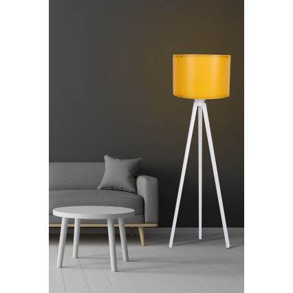 Lampa stojąca AYD 1xE27/60W/230V pomarańczowy/biały