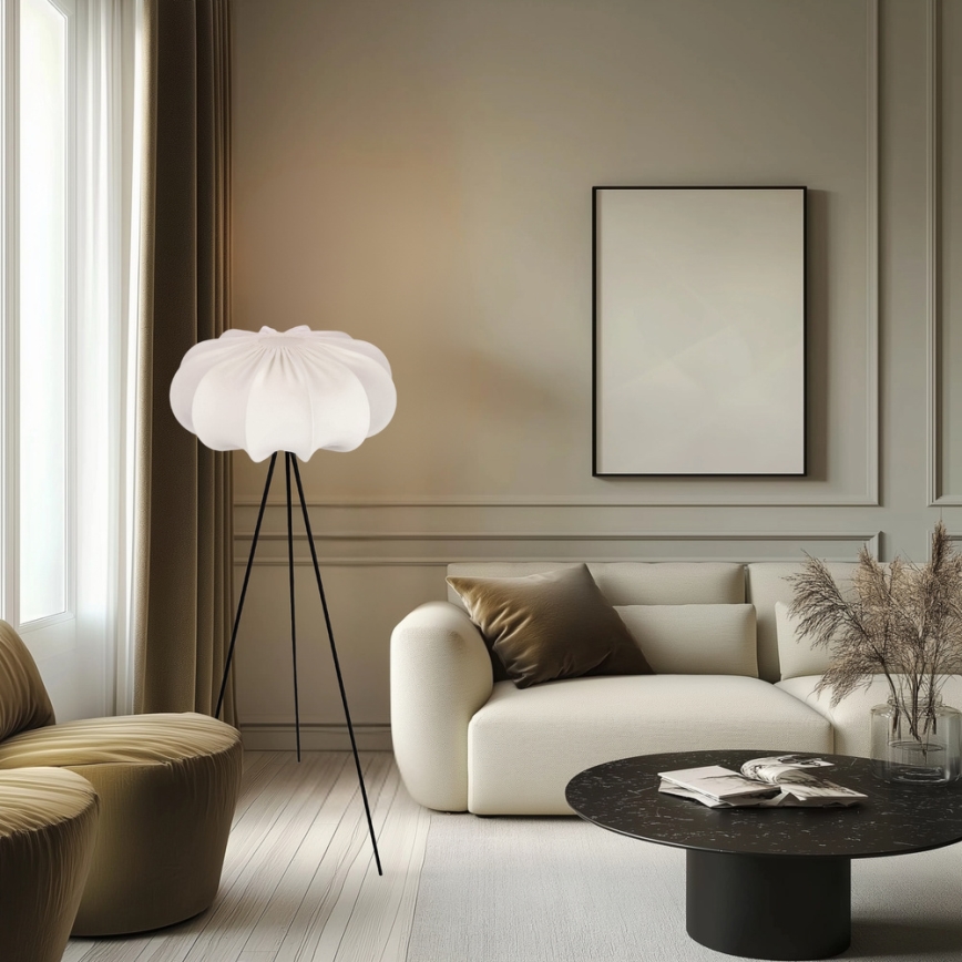 Lampa stojąca CAFEE 1xE27/40W/230V biała/czarna