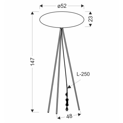 Lampa stojąca CAFEE 1xE27/40W/230V brązowa/czarna