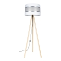 Lampa stojąca CORAL 1xE27/60W/230V beżowa/biała/matowy chrom