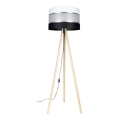 Lampa stojąca CORAL 1xE27/60W/230V beżowa/czarna/biała/matowy chrom