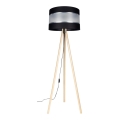 Lampa stojąca CORAL 1xE27/60W/230V beżowa/czarna/matowy chrom