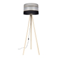 Lampa stojąca CORAL 1xE27/60W/230V beżowa/czarna/szara/złota