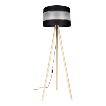 Lampa stojąca CORAL 1xE27/60W/230V beżowa/czarna/złota