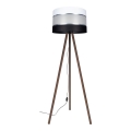 Lampa stojąca CORAL 1xE27/60W/230V brązowa/czarna/biała/matowy chrom