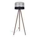 Lampa stojąca CORAL 1xE27/60W/230V brązowa/czarna/szara/matowy chrom