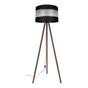 Lampa stojąca CORAL 1xE27/60W/230V brązowa/czarna/złota