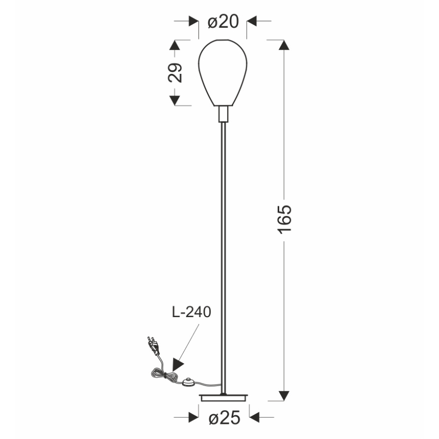 Lampa stojąca DENSO 1xG9/5W/230V czarny chrom