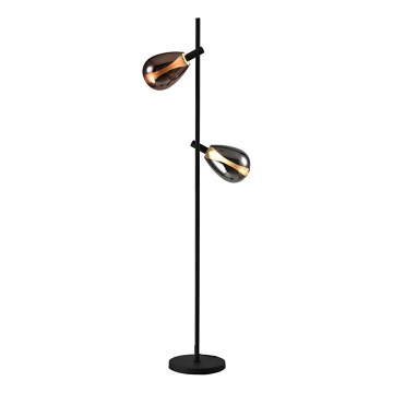 Lampa stojąca DENSO 2xG9/5W/230V czarny chrom/miedziany