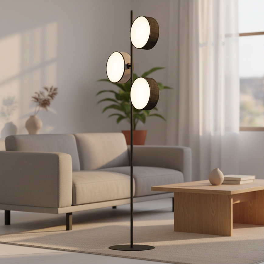 Lampa stojąca DRUMZ 3xE14/10W/230V czarna/szara