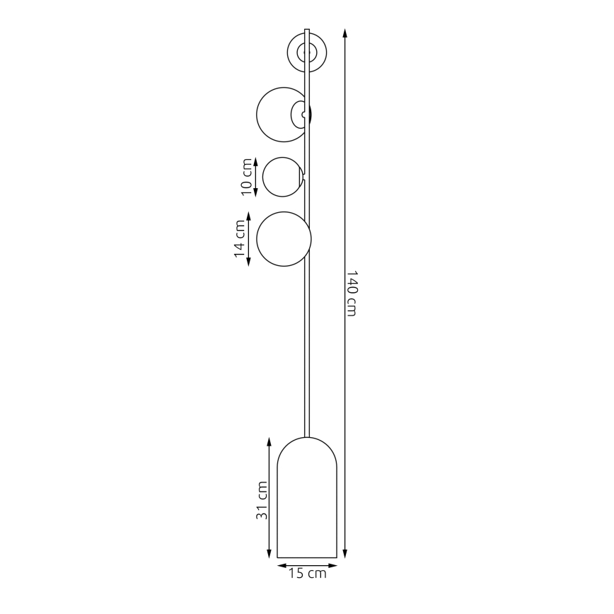 Lampa stojąca ETNO 4xG9/8W/230V biała