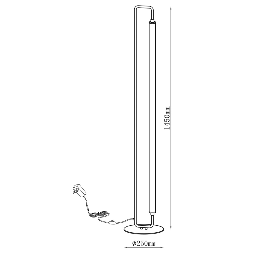Lampa stojąca FELICJA LED/24W/230V 4000K czarna
