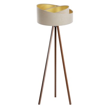 Lampa stojąca GALAXY 1xE27/60W/230V beżowa/wenge