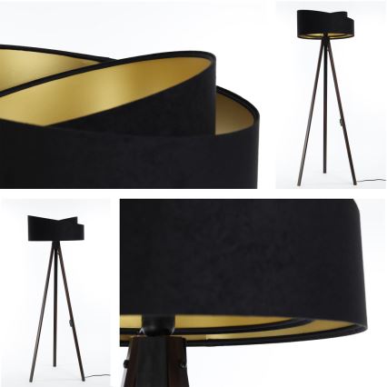 Lampa stojąca GALAXY 1xE27/60W/230V czarna/wenge