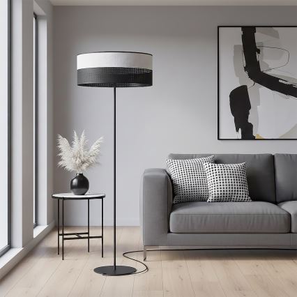 Lampa stojąca KARBON, 1x E27, 15 W, 230 V — czarna/szara